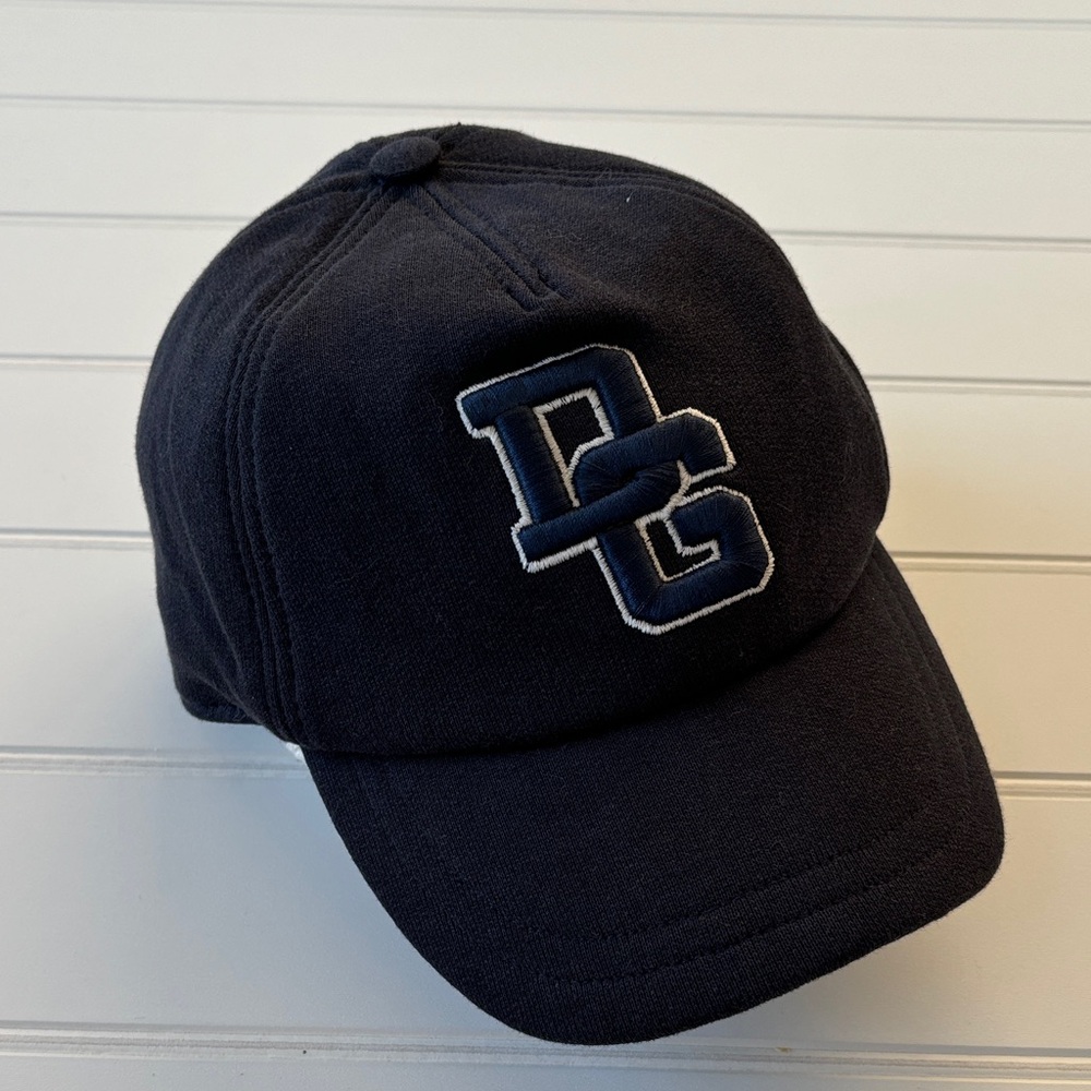 DOLCE & GABBANA Kids Hat Navy DG Logo 6 Boy Baseball Cap Small 50cm